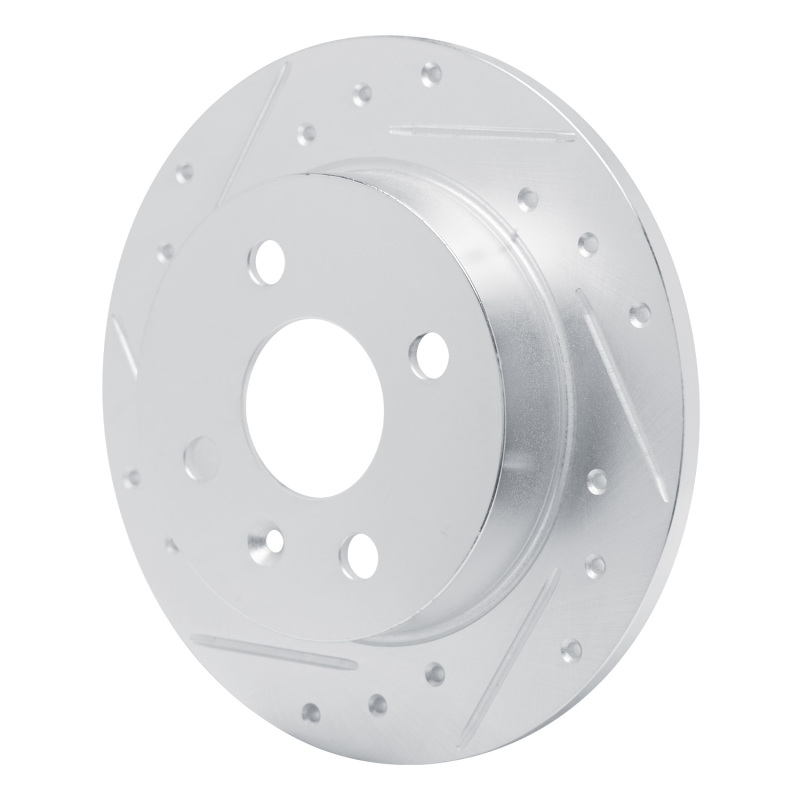 Chevrolet Astra Brake Rotor (1) - Rear Left - R1 Concepts - Drilled & Slotted - Silver - `00-`05